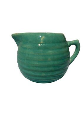 Vintage Bauer Pottery Green Large Creamer Ring Ware